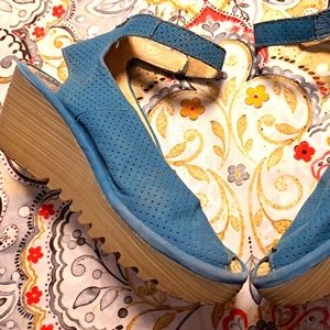 Fly London Yala Sandals (Blue) - European Size 39